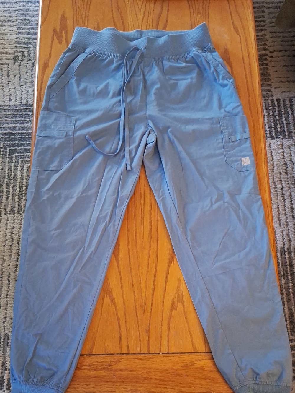 Blue/Gray Easy Stretch Womens Scrub Pants